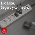 Brennenstuhl Regleta Eco-Line con 6 tomas (cable de 1,5 m, interruptor) blanco