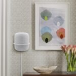 ALLICAVER Soporte de Pared Compatible con Apple HomePod, Soporte de Altavoz para Homepod 2, Soporte de Metal Resistente Compatible con Apple HomePod, Blanco