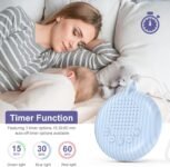 Máquina de Ruido Blanco Portátil, Máquina de Sonido para Dormir con 10 Sonidos Relajantes, Máquina de Sonido Recargable con 3 Temporizadores, Función de Memoria para Dormir, Viajar