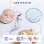 Máquina de Ruido Blanco Portátil, Máquina de Sonido para Dormir con 10 Sonidos Relajantes, Máquina de Sonido Recargable con 3 Temporizadores, Función de Memoria para Dormir, Viajar