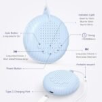 Máquina de Ruido Blanco Portátil, Máquina de Sonido para Dormir con 10 Sonidos Relajantes, Máquina de Sonido Recargable con 3 Temporizadores, Función de Memoria para Dormir, Viajar