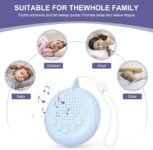 Máquina de Ruido Blanco Portátil, Máquina de Sonido para Dormir con 10 Sonidos Relajantes, Máquina de Sonido Recargable con 3 Temporizadores, Función de Memoria para Dormir, Viajar