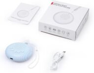 Máquina de Ruido Blanco Portátil, Máquina de Sonido para Dormir con 10 Sonidos Relajantes, Máquina de Sonido Recargable con 3 Temporizadores, Función de Memoria para Dormir, Viajar