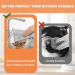 6 Piezas Estropajo de Aluminio, Paños de Cocina Metálicos de Doble Capa, Paños de Limpieza Reutilizables, Estropajos de Cocina, Paños de Limpieza de Alambre Multiusos (Plata, 20 x 20 cm)