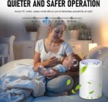 Purificador de Aire con Filtro HEPA Portátil USB, Elimina Olores Pelo de Mascotas y PM2.5, 5W Silencioso, para Hogar Auto Oficina 20m²