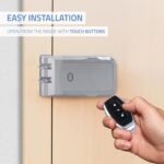 Nivian Cerradura Invisible Electrónica Inalámbrica – Cerradura Antivandálica con Mandos a Distancia, Doble Motor, Apertura y Cierre desde Interior y Exterior (Sin App)