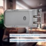 Nivian Cerradura Invisible Electrónica Inalámbrica – Cerradura Antivandálica con Mandos a Distancia, Doble Motor, Apertura y Cierre desde Interior y Exterior (Sin App)