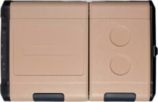 Steamy -E Nevera Eléctrica de Compresor Portátil Dual Zone 45, 45 litros, Color Arena, 12 V/230 V, para Congelar y Enfriar de -20 °C a +20 °C, Ideal para Acampar