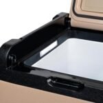 Steamy -E Nevera Eléctrica de Compresor Portátil Dual Zone 45, 45 litros, Color Arena, 12 V/230 V, para Congelar y Enfriar de -20 °C a +20 °C, Ideal para Acampar