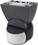 Maclean Energy MCE201B Moderno detector de movimiento por infrarrojos PIR Alcance de detección 12 m, Negro, IP65, Ahorro de energía