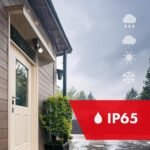 Maclean Energy MCE201B Moderno detector de movimiento por infrarrojos PIR Alcance de detección 12 m, Negro, IP65, Ahorro de energía