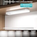 Luz de Armario, 3 Piezas Luz Nocturna de 15 cm con Sensor de Movimiento, 6500 K USB Recargable LED Gabinete para Gabinete, Cocina, Escaleras, Pasillo, Sótano, Garaje – Blanco Frío