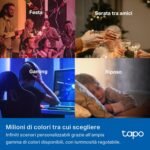 Tapo Bombilla Conectada WiFi, Bombilla LED E14 Multicolor 2500K-6500K, Regulable 40W 470Lm, Funciona con Alexa, Control por Voz, Ahorro de Energía, L430C