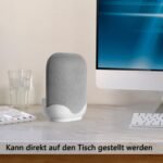 honecumi Soporte de pared para Google Nest Audio | Soporte para altavoz de escritorio Google Nest Audio | Soporte de pared para Google Nest Voice Assistant – Blanco elegante