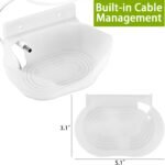 honecumi Soporte de pared para Google Nest Audio | Soporte para altavoz de escritorio Google Nest Audio | Soporte de pared para Google Nest Voice Assistant – Blanco elegante