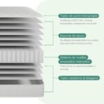 Colchón Novilla 90 x 190 de muelles ensacados, colchón híbrido de espuma, firmeza media, cómodo y transpirable, excelente sujeción, altura 20 cm