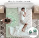 Colchón Novilla 90 x 190 de muelles ensacados, colchón híbrido de espuma, firmeza media, cómodo y transpirable, excelente sujeción, altura 20 cm