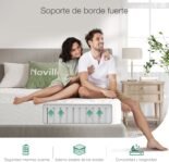 Colchón Novilla 90 x 190 de muelles ensacados, colchón híbrido de espuma, firmeza media, cómodo y transpirable, excelente sujeción, altura 20 cm