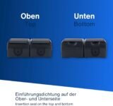 Rev AquaForm – Enchufe doble para cuartos húmedos, IP44, Antracita