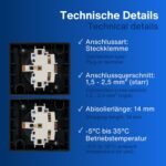 Rev AquaForm – Enchufe doble para cuartos húmedos, IP44, Antracita