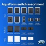 Rev AquaForm – Enchufe doble para cuartos húmedos, IP44, Antracita
