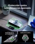 Regleta Belkin con 8 tomas y 2 puertos USB-A (2,4 A) con protección contra sobretensiones, 900 julios, ladrón, cable de 6,5 pies, regleta con protección eléctrica, hogar y oficina