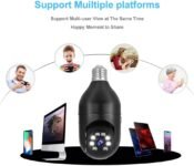 Cámara IP Persistence con Bombilla E27, 1080P, Inalámbrica, Color, Visión, Seguimiento Automático de Personas, Videovigilancia de Seguridad, Cámaras PTZ