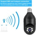 Cámara IP Persistence con Bombilla E27, 1080P, Inalámbrica, Color, Visión, Seguimiento Automático de Personas, Videovigilancia de Seguridad, Cámaras PTZ