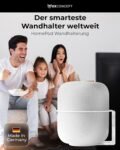 Soporte de pared para Homepod | para Apple Homepod y Homepod 2 | Óptima estancia y ahorro de espacio | Variante recta | Fabricado en Alemania blanco.