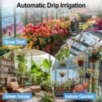 Sistema de riego automático con doble bomba, control independiente, juego de goteo, controlado, modo automático/manual para balcón, sistema de jardín