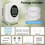 Sistema de riego automático con doble bomba, control independiente, juego de goteo, controlado, modo automático/manual para balcón, sistema de jardín