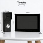 Kit Videoportero 2 Hilos con Conexión, Videoportero Mirilla y Monitor Táctil a Color de 7», Desbloqueo por App y RFID, Detección de Personas y Audio Bidireccional, WiFi6 2.4/5GHz