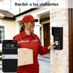 Kit Videoportero 2 Hilos con Conexión, Videoportero Mirilla y Monitor Táctil a Color de 7», Desbloqueo por App y RFID, Detección de Personas y Audio Bidireccional, WiFi6 2.4/5GHz