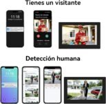 Kit Videoportero 2 Hilos con Conexión, Videoportero Mirilla y Monitor Táctil a Color de 7», Desbloqueo por App y RFID, Detección de Personas y Audio Bidireccional, WiFi6 2.4/5GHz