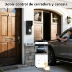 Kit Videoportero 2 Hilos con Conexión, Videoportero Mirilla y Monitor Táctil a Color de 7», Desbloqueo por App y RFID, Detección de Personas y Audio Bidireccional, WiFi6 2.4/5GHz