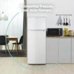 Candy CDG1S514EW – Frigorífico combinado, 211L, Cajón Greenery, Iluminación LED, Puerta reversible, 41DB, Alarma en puerta, Ancho 55 cm, Alto 1,45 m, Blanco