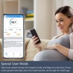 Vitafit Báscula de Baño Digital, Báscula Inteligente Bluetooth con App, Báscula Electrónica Monitores con Peso e IMC, Plataforma Antideslizante, Negro