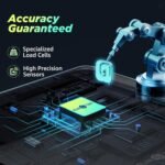 RunStar Báscula de baño digital con números gigantes y plataforma ancha, capacidad de 250 kg/550 lb para pies grandes, precisión del peso corporal garantizada