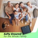 RunStar Báscula de baño digital con números gigantes y plataforma ancha, capacidad de 250 kg/550 lb para pies grandes, precisión del peso corporal garantizada