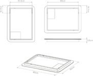 Meerveil Espejo de Baño con Luz, Espejo de Pared LED con 3 Aumentos Antivaho Control Táctil Inductivo Brillo Regulable, Elegante, 80 x 60 cm