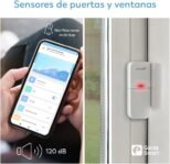 Garza Smart – Kit Sistema de Alarma Wifi para Hogar, Sirena 120 dB, Sensor de Movimiento y Apertura de Puertas/Ventanas, Alarma sin Cargos, Wifi 2.4 GHz, Control Remoto vía App