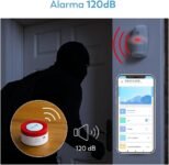 Garza Smart – Kit Sistema de Alarma Wifi para Hogar, Sirena 120 dB, Sensor de Movimiento y Apertura de Puertas/Ventanas, Alarma sin Cargos, Wifi 2.4 GHz, Control Remoto vía App