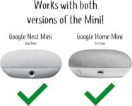 Pedestal Mount Genie para Nest Mini (2.ª generación) y Google Home Mini (1.ª generación) | Mejora el sonido y la apariencia | Soporte de montaje del limpiador para Mini (carbón)