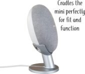Pedestal Mount Genie para Nest Mini (2.ª generación) y Google Home Mini (1.ª generación) | Mejora el sonido y la apariencia | Soporte de montaje del limpiador para Mini (carbón)