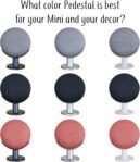 Pedestal Mount Genie para Nest Mini (2.ª generación) y Google Home Mini (1.ª generación) | Mejora el sonido y la apariencia | Soporte de montaje del limpiador para Mini (carbón)