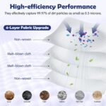 12 Bolsas de Polvo para Roborock S8+/S8 Pro Ultra/S7 MaxV Ultra/Q7 Max+/Q8 Max+/Q5 Pro+/Q5 Max+/Q10 X5+/S5+, Q7 M5+/L5+ Robot Aspirador, Bolsas de Repuesto 3.6L