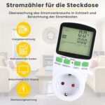Offgridtec Medidor de electricidad para enchufe, medición de potencia, medición de consumo de energía, etc.