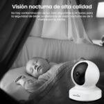 wansview Cámara de Vigilancia WiFi Interior – Cámaras 2K Vigilancia del Hogar WiFi 360° para Perros, Seguimiento de Movimiento, Detección Humana, Grabación Continua, Audio Bidireccional