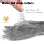 4 piezas de lana de acero grado 0000 | Almohadillas de lana de acero para limpieza y pulido | Almohadillas para acabado de madera, vidrio, metal, piedra