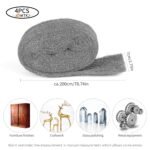 4 piezas de lana de acero grado 0000 | Almohadillas de lana de acero para limpieza y pulido | Almohadillas para acabado de madera, vidrio, metal, piedra